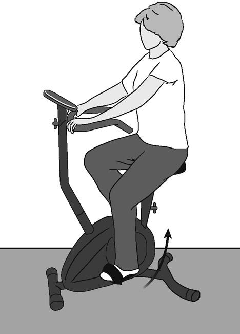 Illustration of woman exercycling