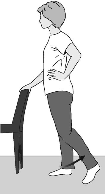 Illustration of standing hip extension