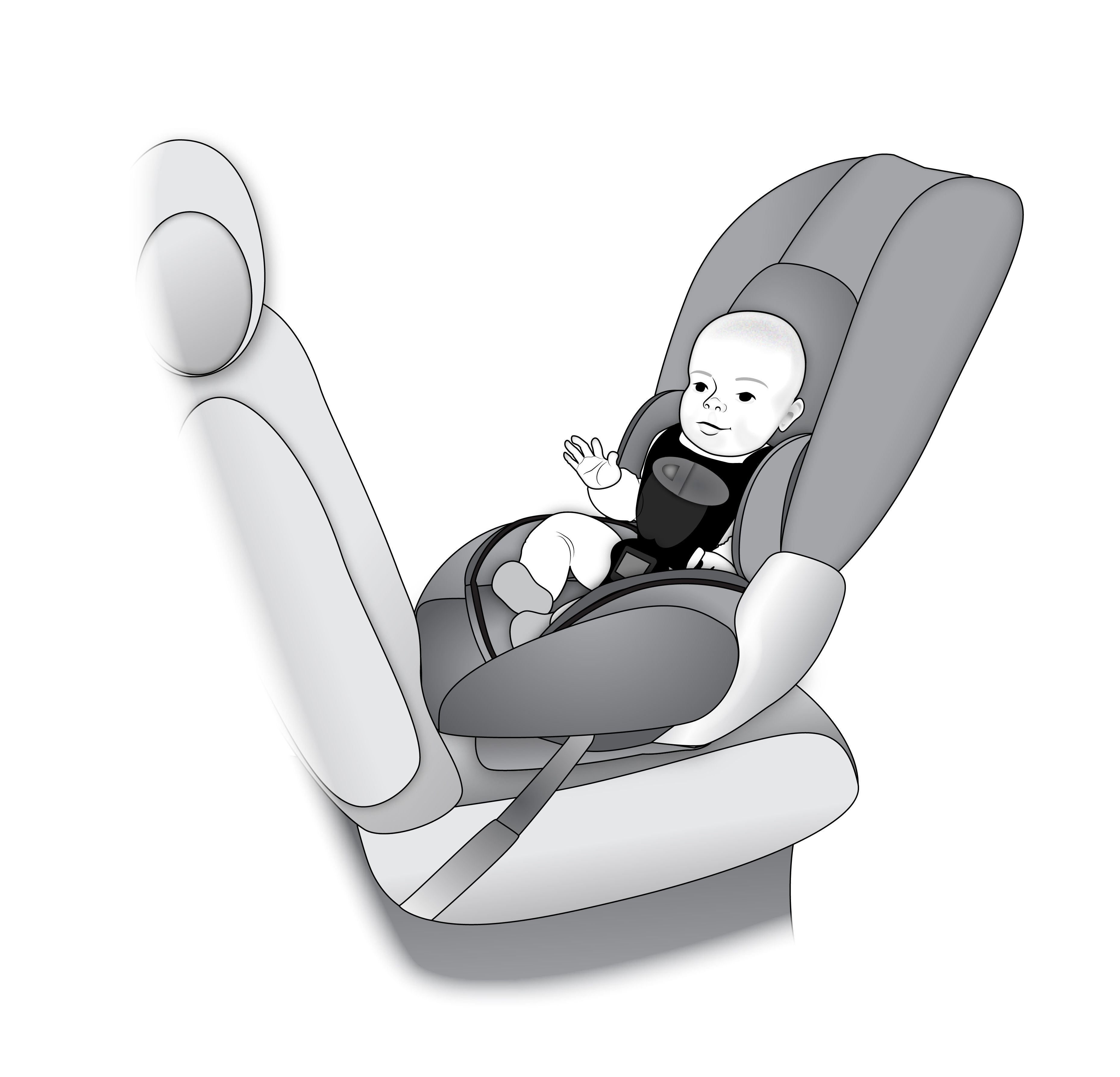Baby in rear-facing car seat